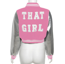 Load image into Gallery viewer, Fashion Letter Embroidery Splicing Slim Baseball Jacket
