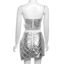 Load image into Gallery viewer, Sexy Wrap Chest Zipper Tops Tight Two Piece Shorts Set
