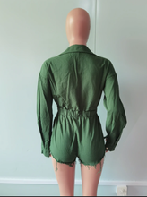 Load image into Gallery viewer, Fashion Solid Color Long Sleeve Denim Romper
