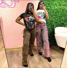 Load image into Gallery viewer, High Waisted Multi-Pocket Trendy Style Straight Leg Pants
