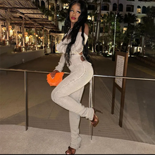 Load image into Gallery viewer, Sexy Backless Strappy Knit Long Sleeve Slim Jumpsuits
