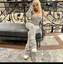 Load image into Gallery viewer, Sexy Backless Strappy Knit Long Sleeve Slim Jumpsuits
