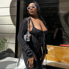 Load image into Gallery viewer, Sexy Backless Strappy Knit Long Sleeve Slim Jumpsuits
