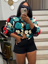 Load image into Gallery viewer, Floral Single-breasted Short Coat
