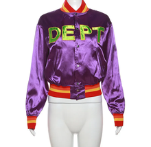 Load image into Gallery viewer, Embroidery Splicing Contrast Color Baseball Jacket
