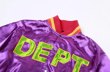 Load image into Gallery viewer, Embroidery Splicing Contrast Color Baseball Jacket
