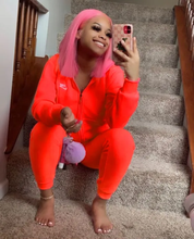 Load image into Gallery viewer, Plus Size Sports Fashion Casual Hood Coat Pants 2 Piece Set
