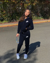 Load image into Gallery viewer, Plus Size Sports Fashion Casual Hood Coat Pants 2 Piece Set
