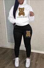Load image into Gallery viewer, Thickened Hooded Bear Pattern Sweatshirt Pants Casual Sports Suit
