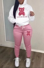 Load image into Gallery viewer, Thickened Hooded Bear Pattern Sweatshirt Pants Casual Sports Suit
