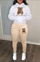 Load image into Gallery viewer, Thickened Hooded Bear Pattern Sweatshirt Pants Casual Sports Suit
