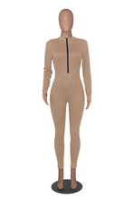 Load image into Gallery viewer, Casual Sports Zipper Long Sleeve Jumpsuit
