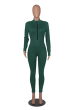 Load image into Gallery viewer, Casual Sports Zipper Long Sleeve Jumpsuit
