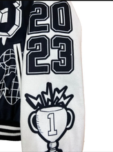Load image into Gallery viewer, Plus Size Color Blocking Long Sleeve Baseball Jacket
