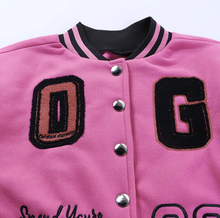 Load image into Gallery viewer, Fashion Letter Embroider Print Patchwork Baseball Jacket
