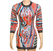 Load image into Gallery viewer, Fashion Print Long Sleeve Mini Dress
