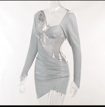 Load image into Gallery viewer, Long Sleeve Hollow Out Party Dress
