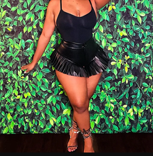 Load image into Gallery viewer, Sexy Pleated Edge Leather Shorts

