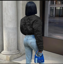 Load image into Gallery viewer, Star Embossed Thumb Button Pad Thickened Warm Jacket
