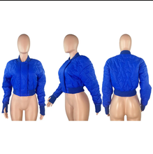 Load image into Gallery viewer, Star Embossed Thumb Button Pad Thickened Warm Jacket
