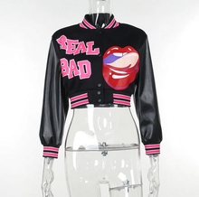 Load image into Gallery viewer, Fashion Patchwork Letter Print Short Jackets
