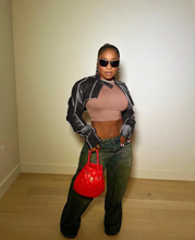 Load image into Gallery viewer, Leather Patchwork Long Sleeve Short Jacket
