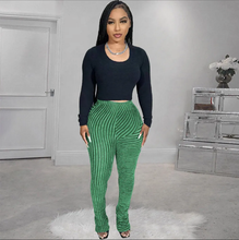 Load image into Gallery viewer, Fashion Furry Slim Stacked Pants
