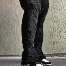 Load image into Gallery viewer, Solid Color Plush Casual Micro Flare Pants
