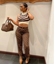 Load image into Gallery viewer, Plus Size Plaid Print Casual Split Pants
