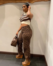 Load image into Gallery viewer, Plus Size Plaid Print Casual Split Pants
