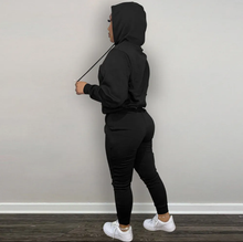 Load image into Gallery viewer, Casual Fleece Hoodies Pants Two Piece Sets
