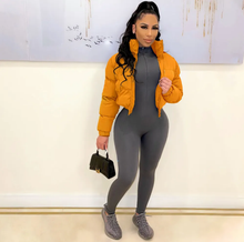 Load image into Gallery viewer, Plus Size Winter Zipper Cotton-padded Puffer Coats

