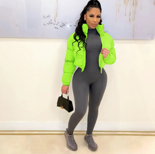 Load image into Gallery viewer, Plus Size Winter Zipper Cotton-padded Puffer Coats
