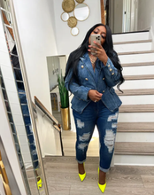 Load image into Gallery viewer, Fashion Double Breasted Denim Jacket Coats
