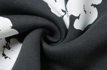 Load image into Gallery viewer, Print Contrast Color Lapel Loose Sweatshirt
