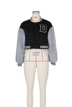 Load image into Gallery viewer, Casual Patchwork Zipper Baseball Jacket
