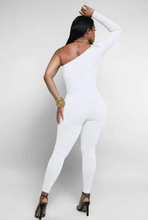 Load image into Gallery viewer, Solid Color Single Shoulder Slim Jumpsuit

