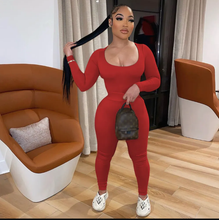 Load image into Gallery viewer, Fashion Solid U Neck Long Sleeve Pants 2 Piece Set
