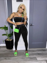 Load image into Gallery viewer, Sexy Fashion Velvet Tube Top And Pants Two Piece Set
