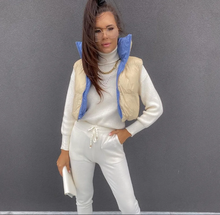 Load image into Gallery viewer, Reversible Wear Zipper Vest Warm Cotton Jacket
