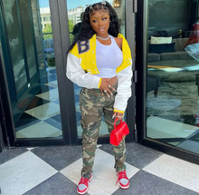 Load image into Gallery viewer, Casual Printed Full Sleeve Short Baseball Jacket
