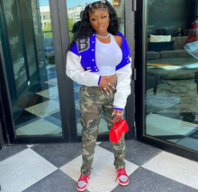 Load image into Gallery viewer, Casual Printed Full Sleeve Short Baseball Jacket

