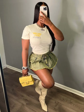 Load image into Gallery viewer, Fake Two-piece Jeans Shorts Pleated Skirt
