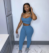 Load image into Gallery viewer, Solid Cami Top And Pants Casual 2 Piece Suits
