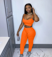 Load image into Gallery viewer, Solid Cami Top And Pants Casual 2 Piece Suits
