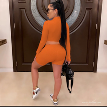 Load image into Gallery viewer, Long Sleeve Long Sleeve Shorts Sport Tight Two Piece Set

