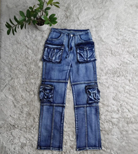 Load image into Gallery viewer, Multi-pocket Causal Straight Jeans
