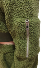 Load image into Gallery viewer, Shaker Fleece Solid Color Zipper Two Piece Pants Set
