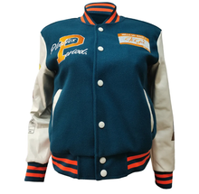 Load image into Gallery viewer, Thickened Embroidered Color Block Baseball Jacket
