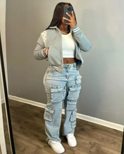 Load image into Gallery viewer, Casual Multi-pockets Straight Jeans
